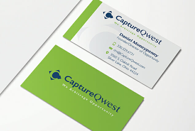 CaptureQwest Business Card Design